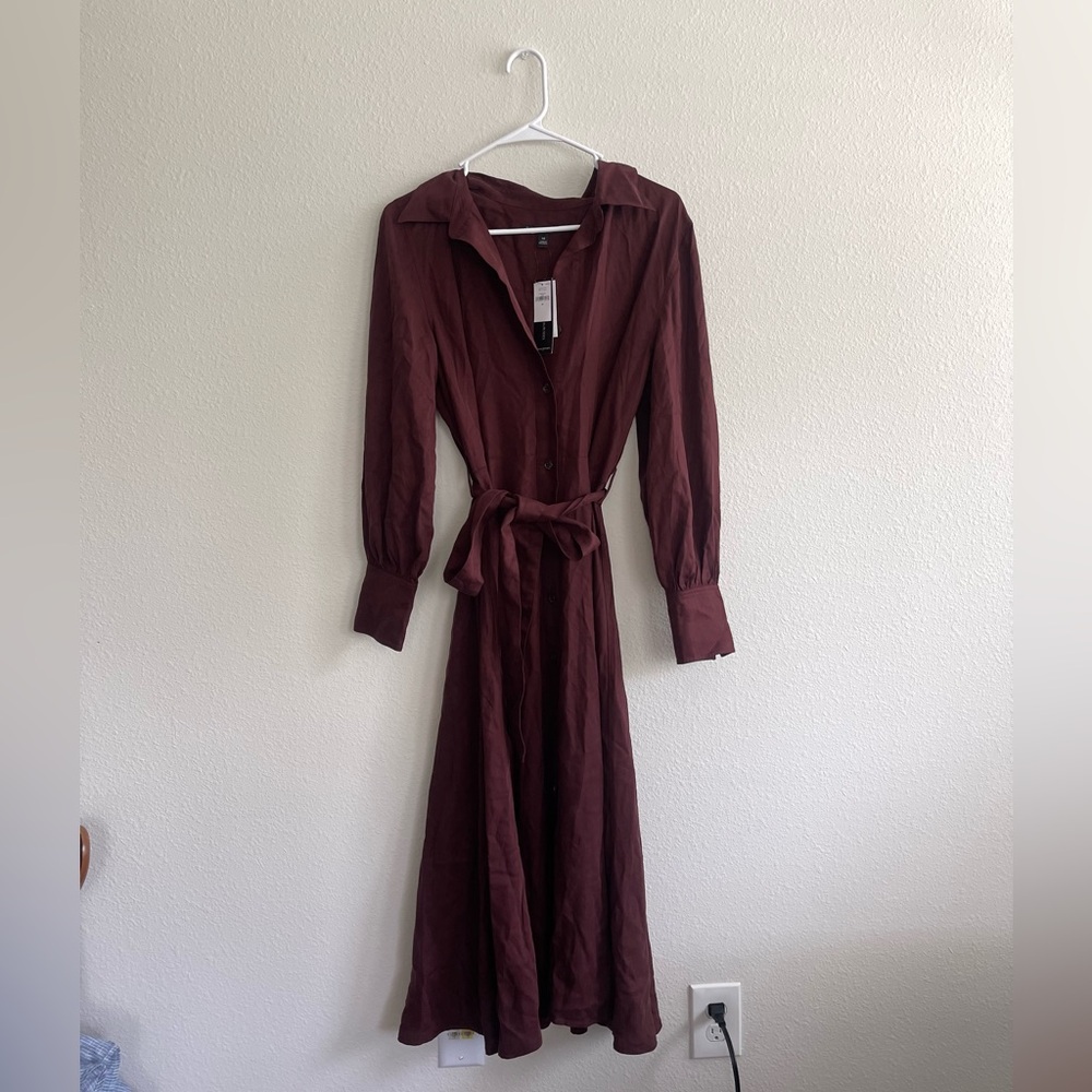 NWT BANANA REPUBLIC SILKY CREPE SHIRTDRESS